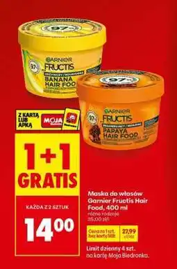 Biedronka Maska do włosów Garnier Fructis Hair Food, 400 ml oferta