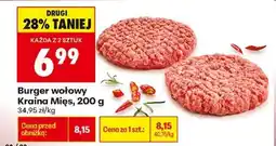 Biedronka Burger wołowy Kraina Mięs 200 g oferta