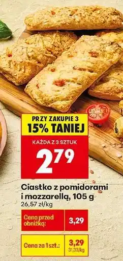 Biedronka Ciastko z pomidorami i mozzarellą, 105 g oferta