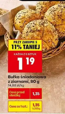 Biedronka bułka sniadaniowa z ziarnami , 80 g oferta