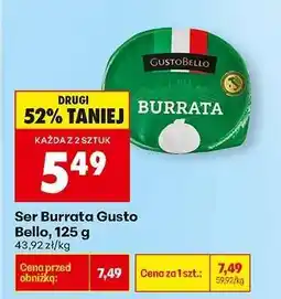 Biedronka Ser Burrata Gusto Bello , 125 g oferta