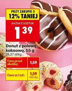 Biedronka Donut z polewą kakaową, 55 g oferta