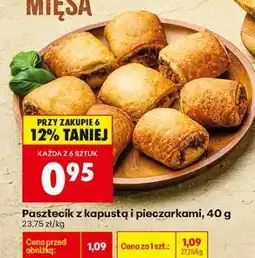 Biedronka Pasztecik z kapustą i pieczarkami , 40 g oferta