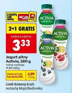 Biedronka Jogurt pitny Activia , 280 g oferta