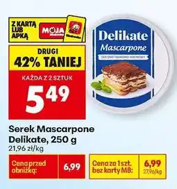 Biedronka Serek Mascarpone Delikate 250 g oferta