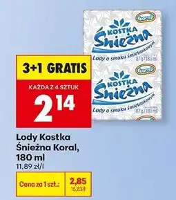 Biedronka Lody Kostka Śnieżna Koral, 180 ml oferta