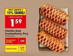 Biedronka Ciastko duet truskawkowy 94 g oferta