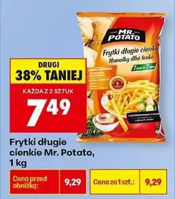 Biedronka Frytki długie cienkie Mr. Potato 1 kg oferta