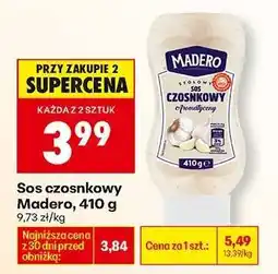Biedronka Sos czosnkowy Madero , 410 g oferta