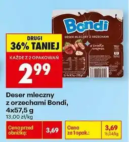 Biedronka Deser mleczny z orzechami Bondi 4x57,5 g oferta