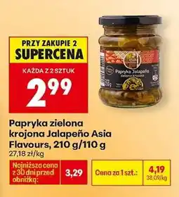 Biedronka Papryka zielona krojona Jalapeno Asia Flavours, 210 g/110 g oferta