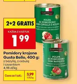 Biedronka Pomidory krojone Gusto Bello, 400 g oferta