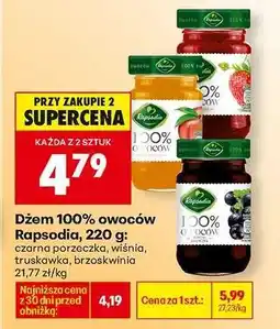 Biedronka Dżem 100% owoców Rapsodia, 220 g oferta