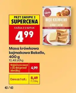 Biedronka Masa krówkowa kajmakowa Bakello, 400 g oferta