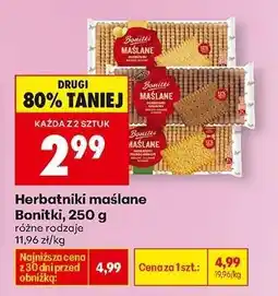 Biedronka Herbatniki maślane Bonitki , 250 g oferta