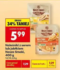 Biedronka Naleśniki z serem lub jabłkiem Nasze Smaki, 400 g oferta