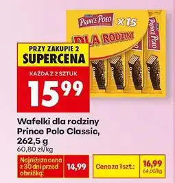 Biedronka Wafelki dla rodziny Prince Polo Classic 262,5 g oferta
