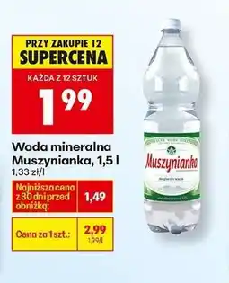 Biedronka Woda mineralna Muszynianka, 1,5 l oferta