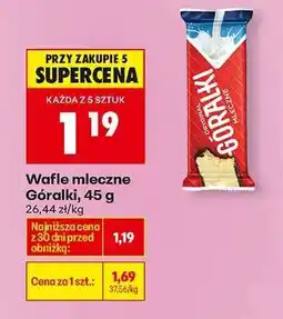 Biedronka Wafle mleczne Góralki 45 g oferta