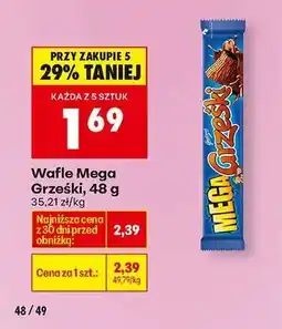 Biedronka WAFLE MEGA GRZEŚKI, 48 G oferta