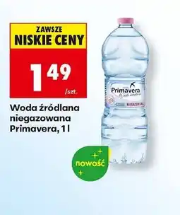Biedronka Woda źródlana niegazowana Primavera, 1l oferta