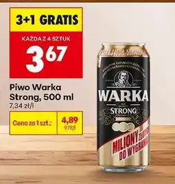 Biedronka Piwo Warka Strong, 500 ml oferta