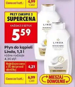 Biedronka Płyn do kąpieli Linda, 1,3 l oferta
