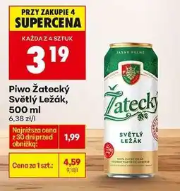 Biedronka Piwo Žatecký Světlý ležák 500 ml oferta