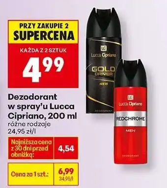 Biedronka Dezodorant w spray’u Lucca Cipriano, 200 ml oferta
