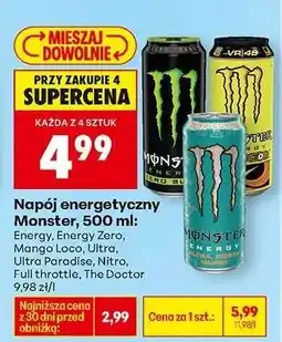 Biedronka Napój energetyczny Monster 500 ml oferta
