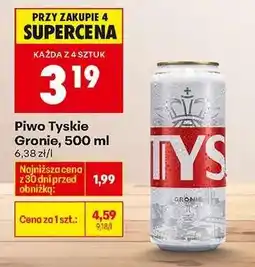 Biedronka Piwo Tyskie Gronie, 500 ml oferta