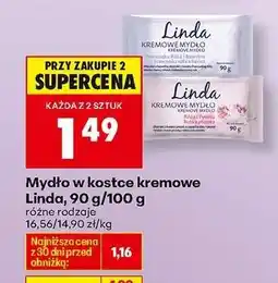 Biedronka Mydło w kostce kremowe Linda, 90 g/100 g oferta
