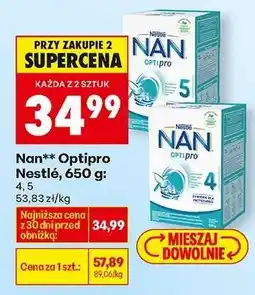Biedronka Nan Optipro Nestlé 650 g : oferta