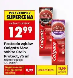 Biedronka Colgate Max White Stain Protect, 75 ml oferta