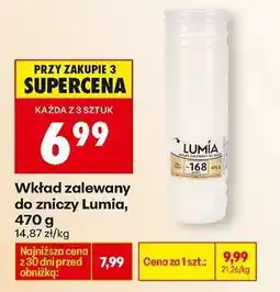 Biedronka Wkład zalewany do zniczy Lumia, 470 g oferta