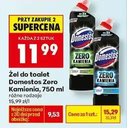 Biedronka Żel do toalet Domestos Zero Kamienia, 750 ml oferta