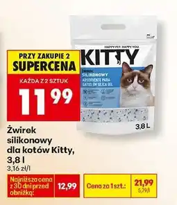 Biedronka Żwirek silikonowy dla kotów Kitty, 3,8 l oferta