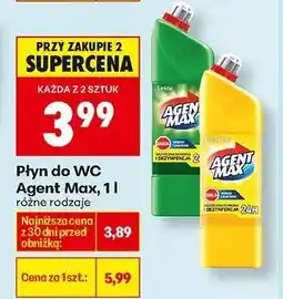 Biedronka Płyn do WC Agent Max, 1l oferta