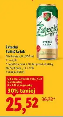 Lidl Žatecký Světlý Ležák oferta