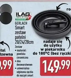 ALDI GERLACH Smart zestaw patelni 20/24/28cm oferta