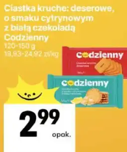 Delikatesy Centrum Ciastka kruche: deserowe, o smaku cytrynowym z białą czekoladą Codzienny oferta