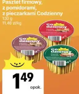 Delikatesy Centrum Pasztet firmowy, z pomidorami, z pieczarkami Codzienny oferta