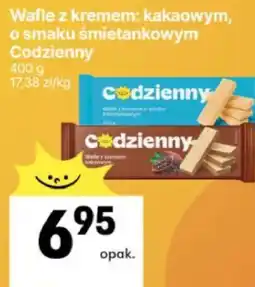 Delikatesy Centrum Wafle z kremem: kakaowym, o smaku śmietankowym Codzienny oferta