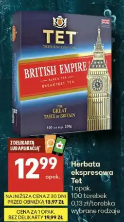 Delikatesy Centrum Herbata ekspresowa Tet wybrane rodzaje oferta