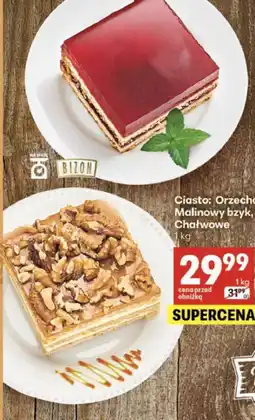 Delikatesy Centrum Ciasto: Orzechowe, Malinowy bzyk, Chałwowe oferta