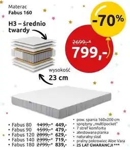 Black Red White materac Fabus 160 oferta