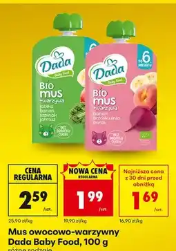 Biedronka Mus owocowo-warzywny różne rodzaje Baby Food oferta