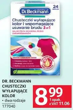 Selgros Chusteczki Dr. Beckmann wyłapujące kolor - usuwa brud 3w1 - dwa rodzaje oferta
