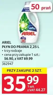 Selgros Żel do prania Ariel 2.25L - trzy rodzaje - cena przy zakupie 1 szt: 56.90, z VAT 69.99 oferta