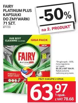 Selgros Kapsułki do zmywarki Fairy Platinum Plus 71 szt oferta